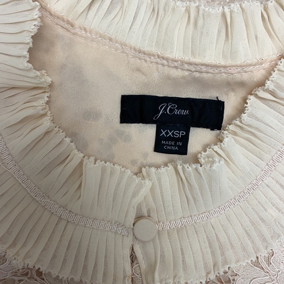 J Crew Lace Ruffle Neck Tank in Dune ❤️ - Picture 3 of 9